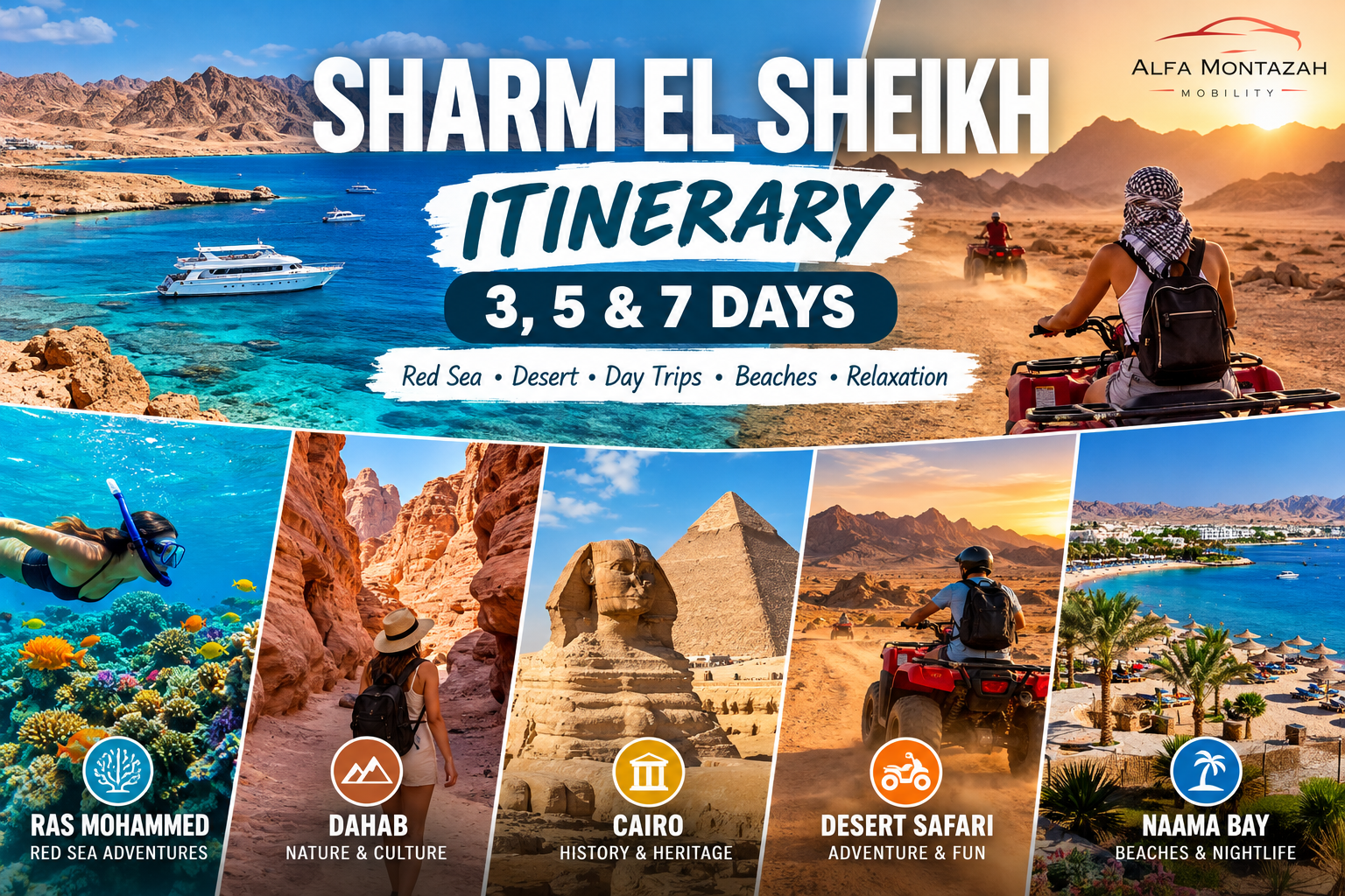 Sharm El Sheikh Itinerary  3, 5 & 7 Day Travel Plan
